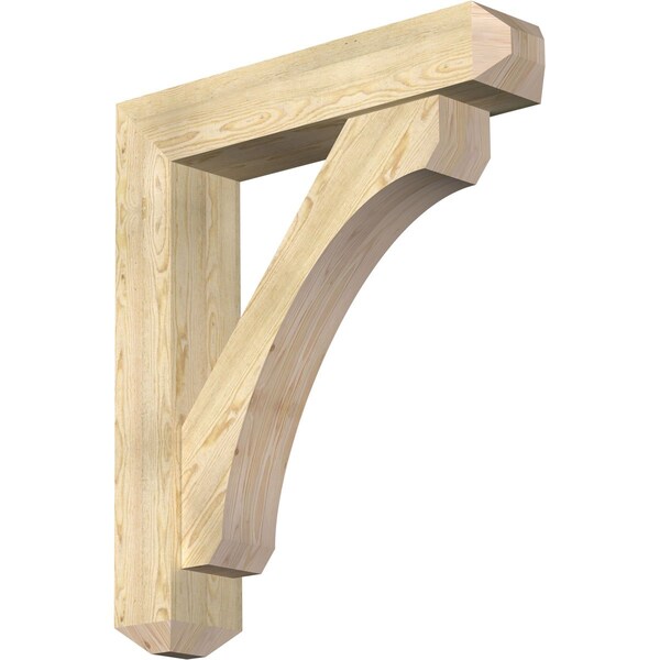Ekena Millwork Legacy Craftsman Rough Sawn Bracket w/ Offset Brace, Douglas Fir, 8"W x 38"D x 44"H BKT0806X38X44LEC04RDF - main